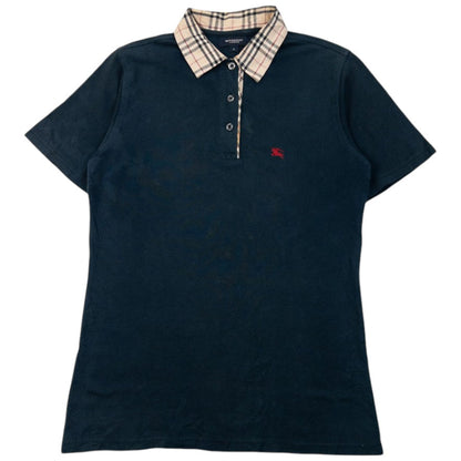 Vintage 2000s Burberry Nova Check Collar Polo Shirt Womens Size S