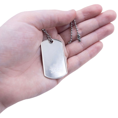 Vintage 2000s Gucci Embossed Dog Tag Necklace