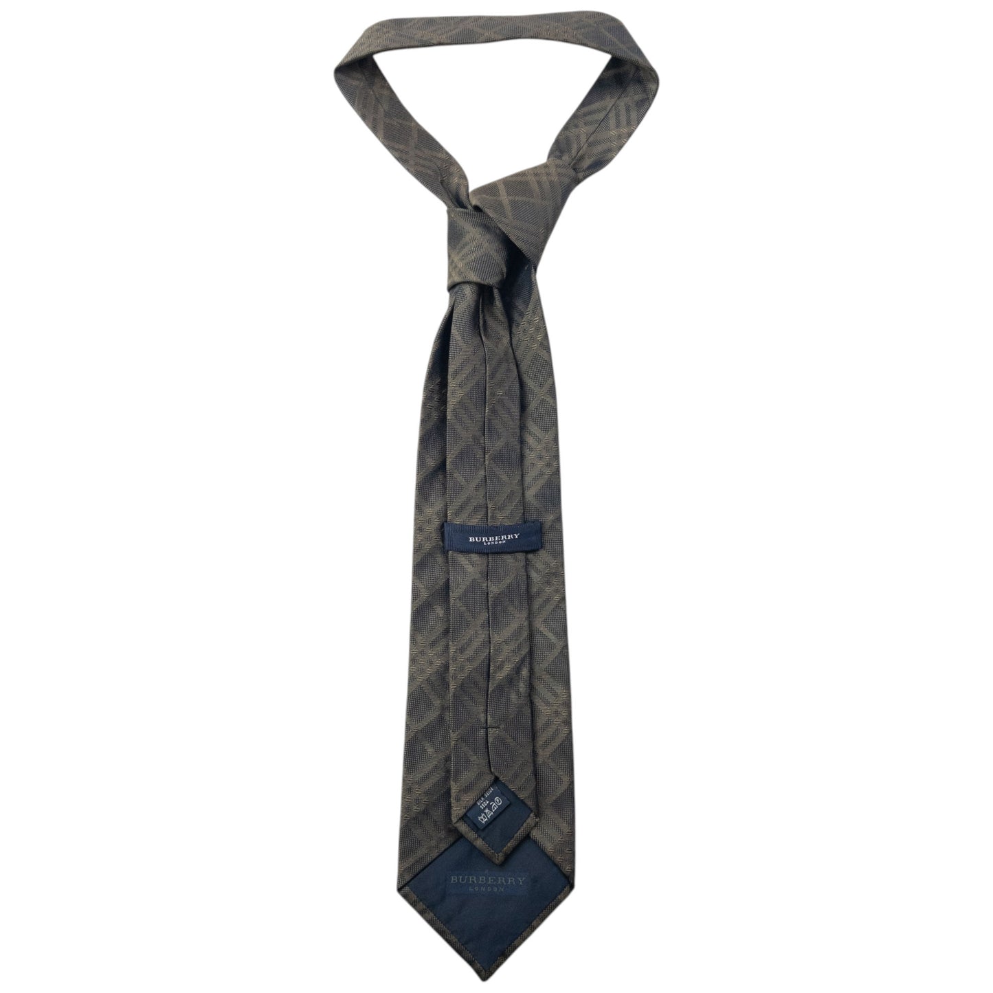 Vintage 2000s Burberry Nova Check Silk Tie
