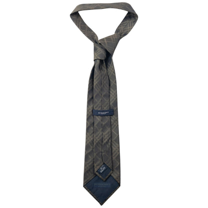 Vintage 2000s Burberry Nova Check Silk Tie