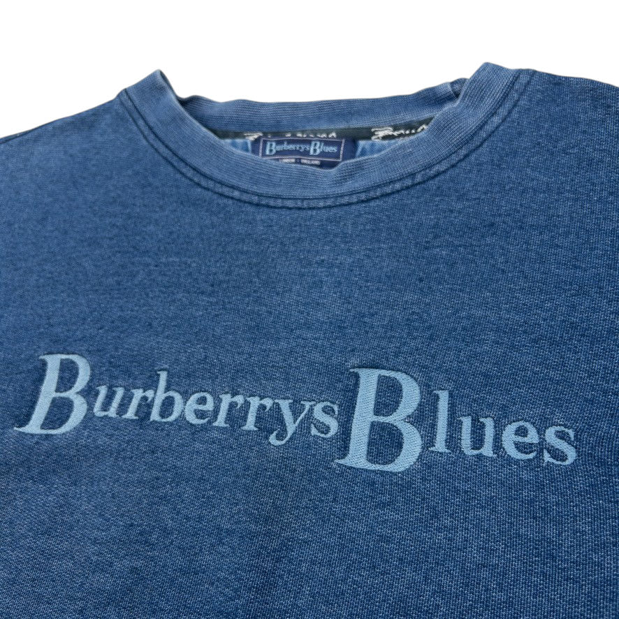 Vintage Burberry Blues Embroidered Sweatshirt Size L