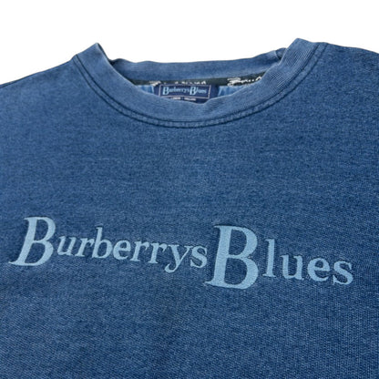 Vintage Burberry Blues Embroidered Sweatshirt Size L
