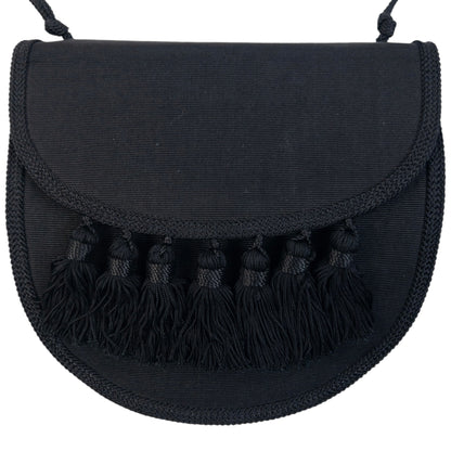 Vintage 90s YSL Yves Saint Laurent Tassel Crossbody Bag in black