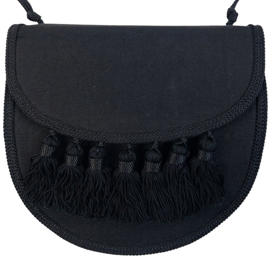 Vintage 90s YSL Yves Saint Laurent Tassel Crossbody Bag in black
