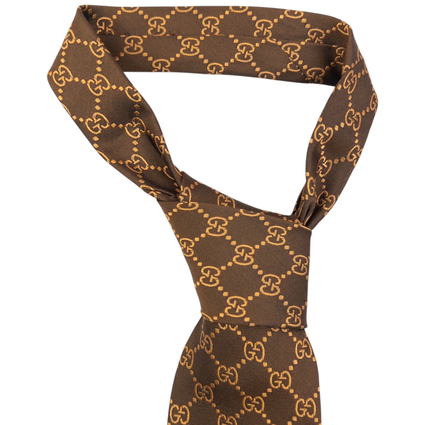 Vintage 2000s Gucci Monogram Silk Tie