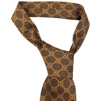 Vintage 2000s Gucci Monogram Silk Tie
