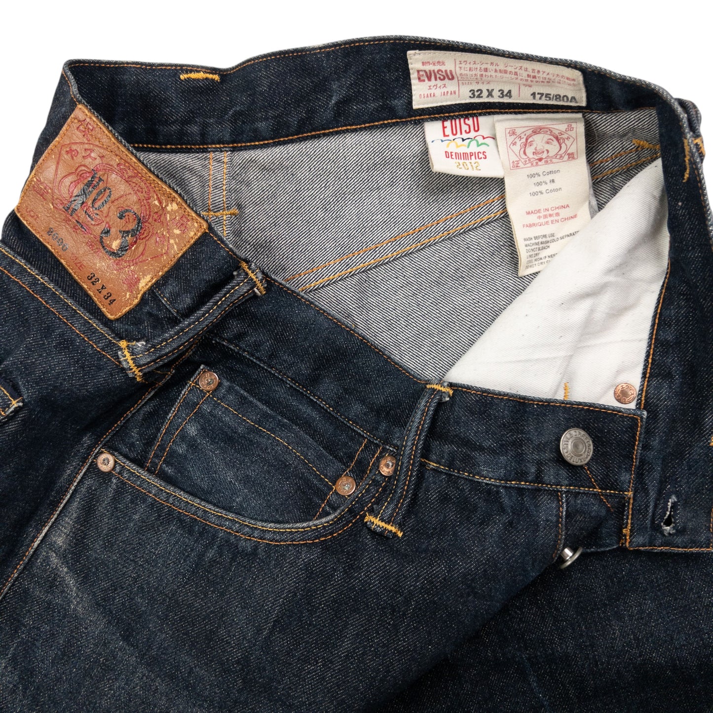 Vintage Evisu Londinium 2012 Denimpics Gull Japanese Denim Jeans Size W31