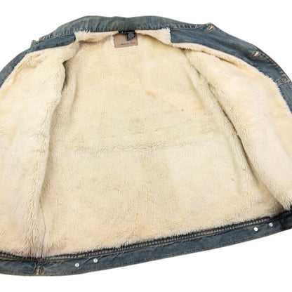 Vintage Oakley Industrial Denim Fur Lined Jacket Size L