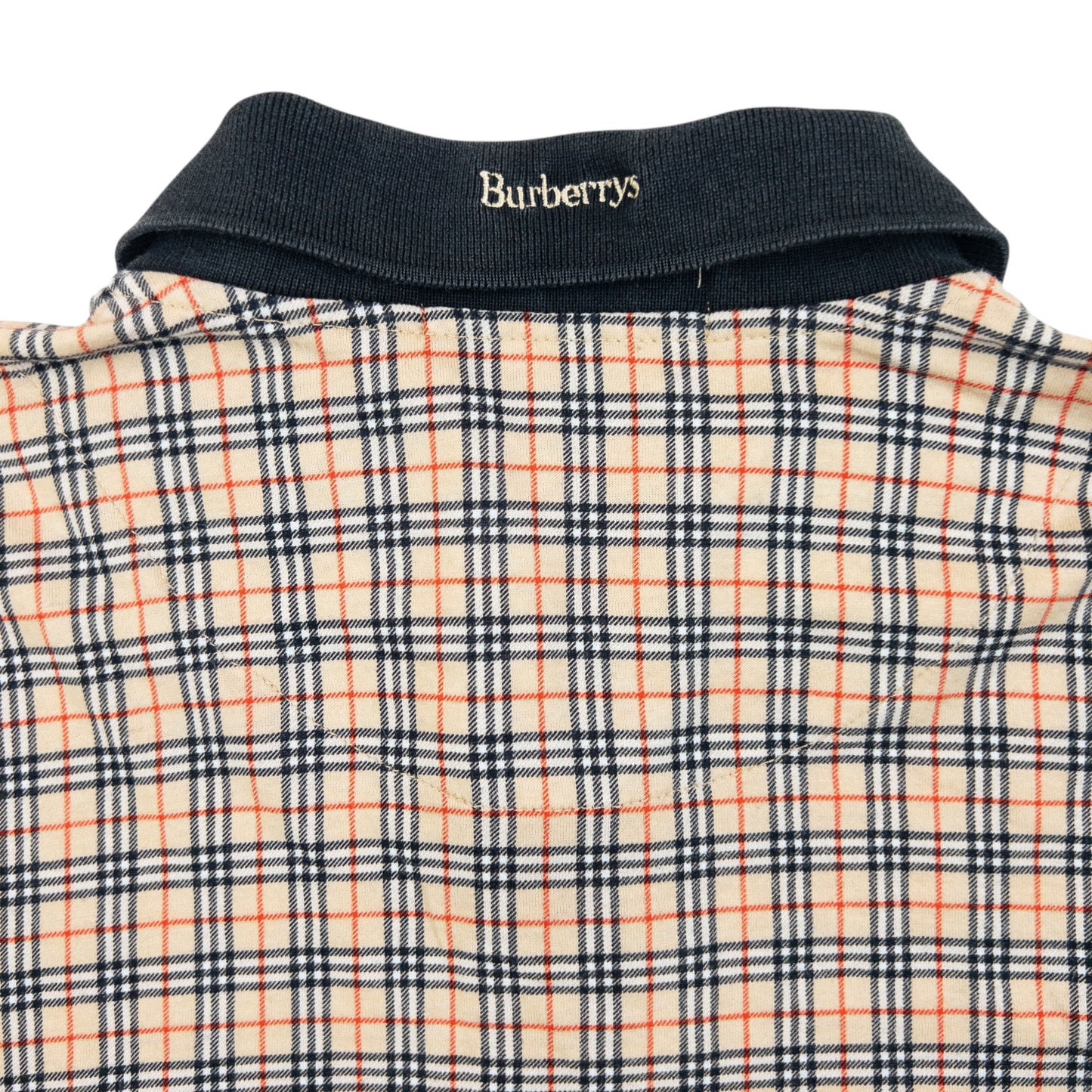Vintage 90s Burberry Nova Check Polo Shirt Size L