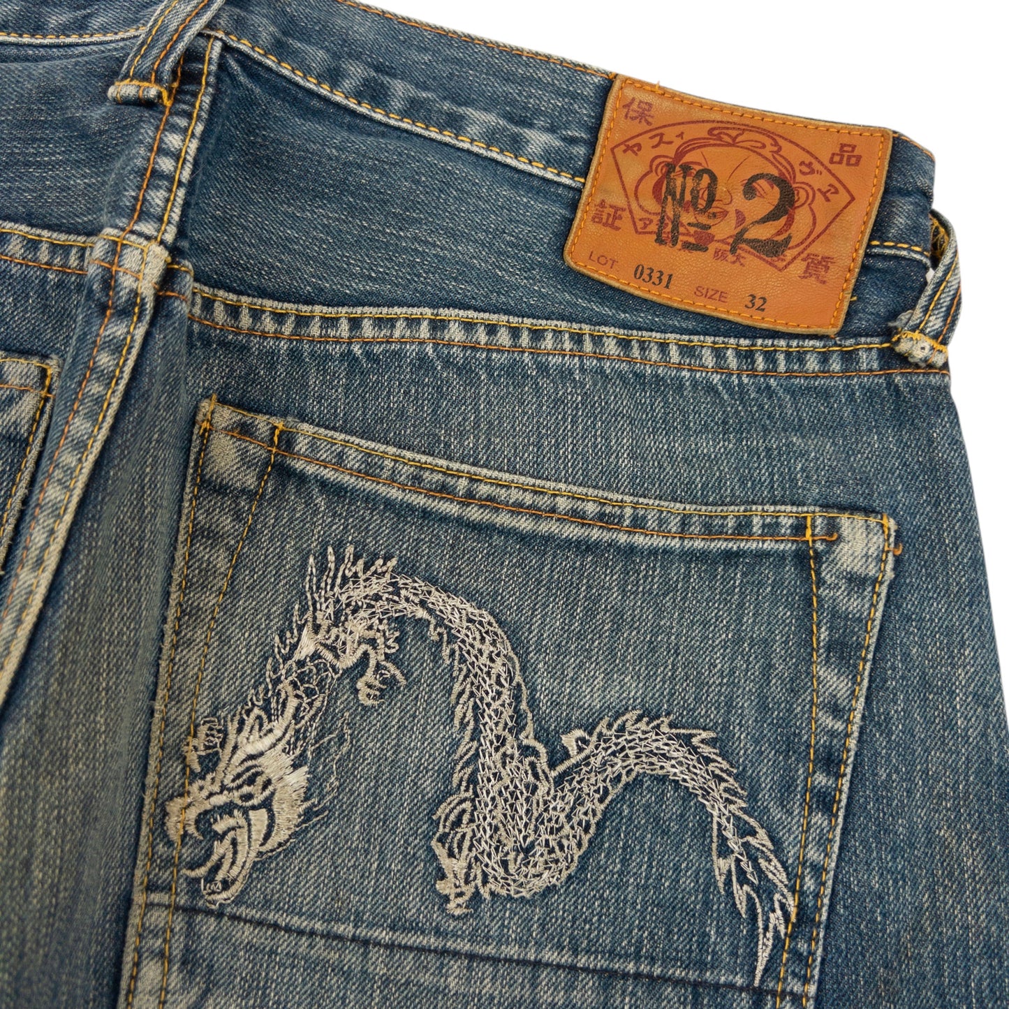 Vintage 2000s Evisu Double Dragon Gull Japanese Denim Jeans Size W31