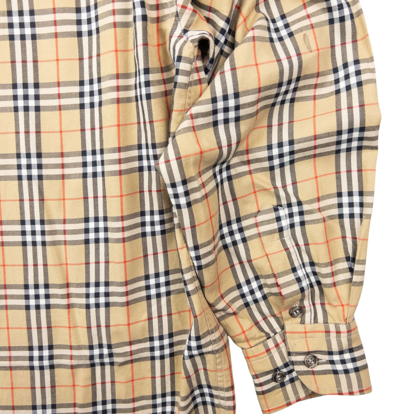 Vintage 90s Burberry Nova Check Long Sleeve Button Up Shirt Size S
