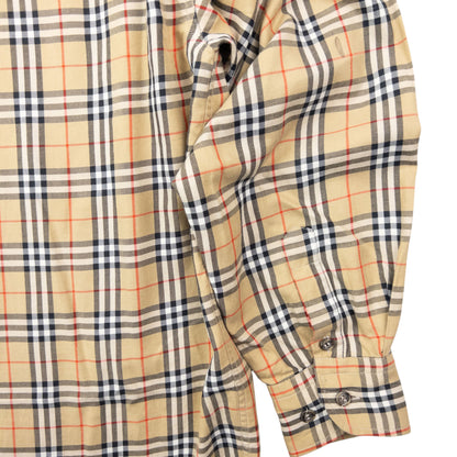 Vintage 90s Burberry Nova Check Long Sleeve Button Up Shirt Size S