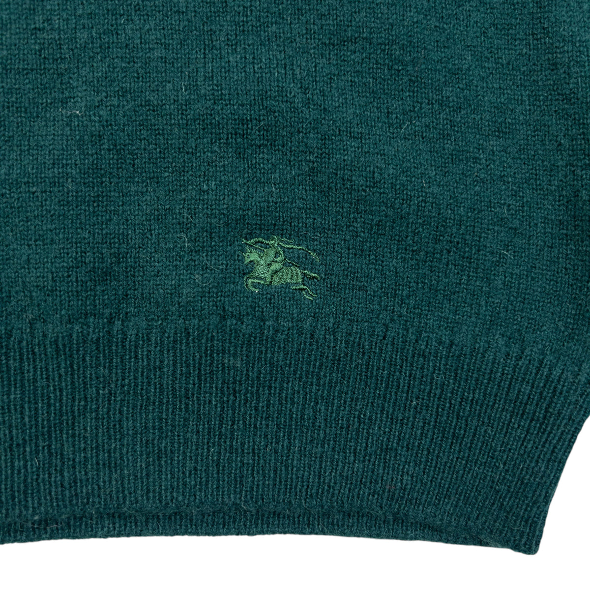 Vintage 90s Burberry Wool Jumper in green (lambswool), photo 3