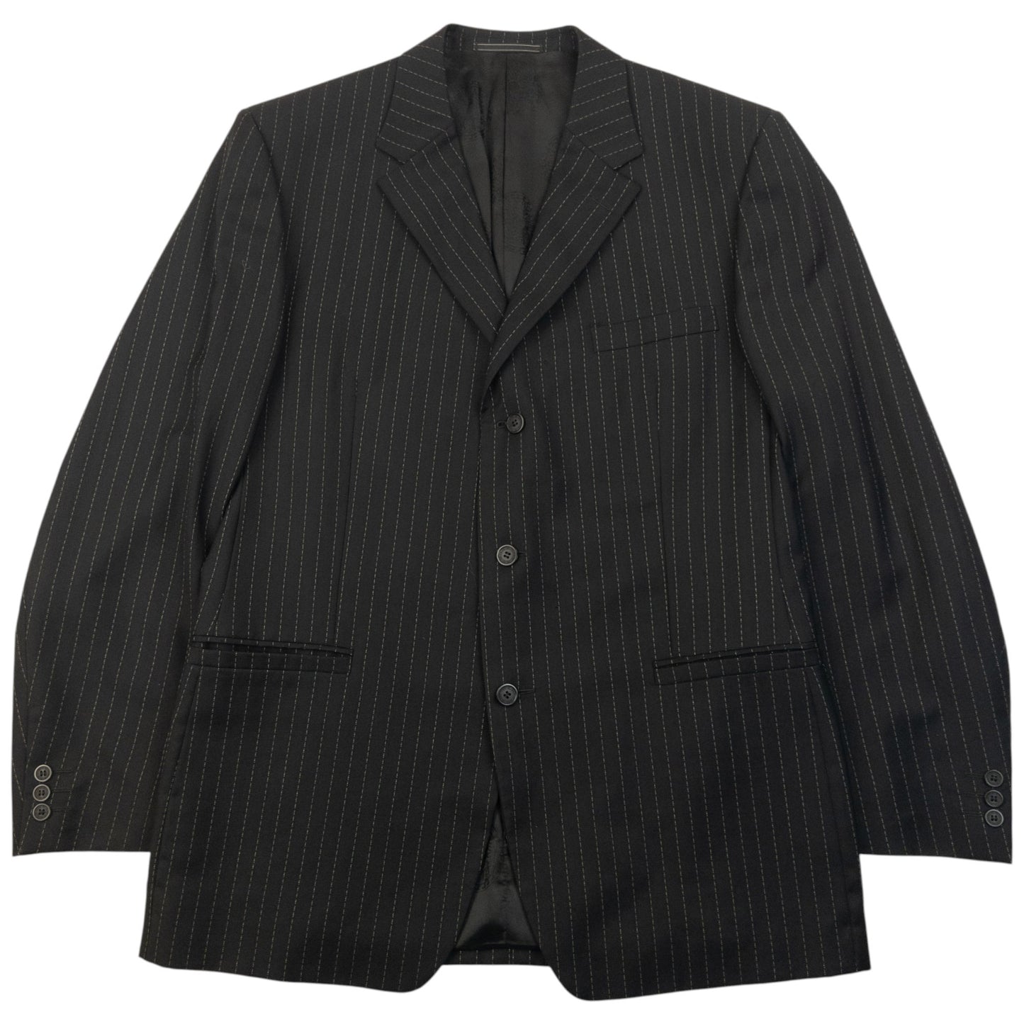 Vintage 2000s Versace Classic V2 Pinstripe Jacket & Trousers Suit Set Size XL