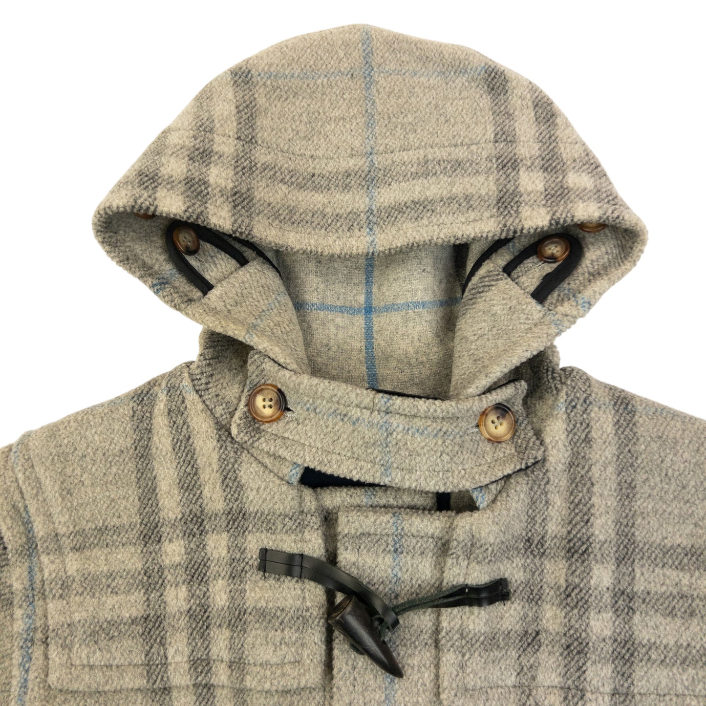 Vintage 2000s Burberry Nova Check Wool Duffle Jacket Size M
