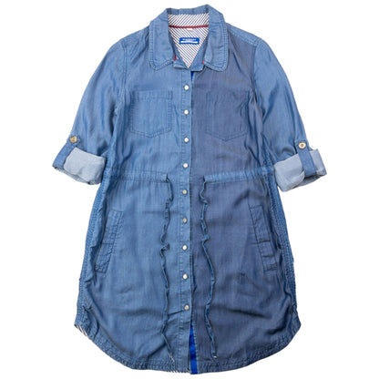 Vintage 2000s Burberry Blue Label Button Up Shirt Dress Womens Size S