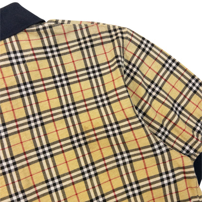 Vintage 90s Burberry Nova Check Polo Shirt Size M