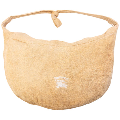 Vintage 90s Burberry Terry Cloth Hobo Shoulder Bag