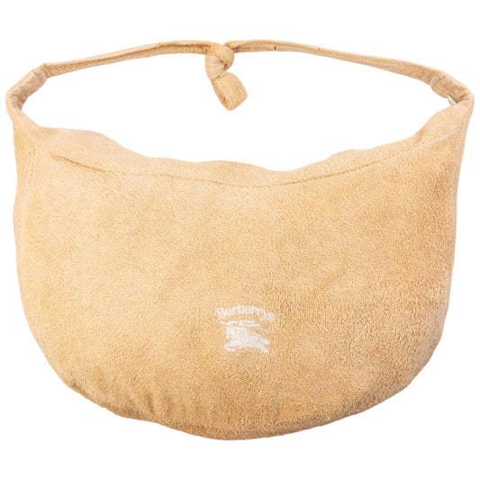 Vintage 90s Burberry Terry Cloth Hobo Shoulder Bag