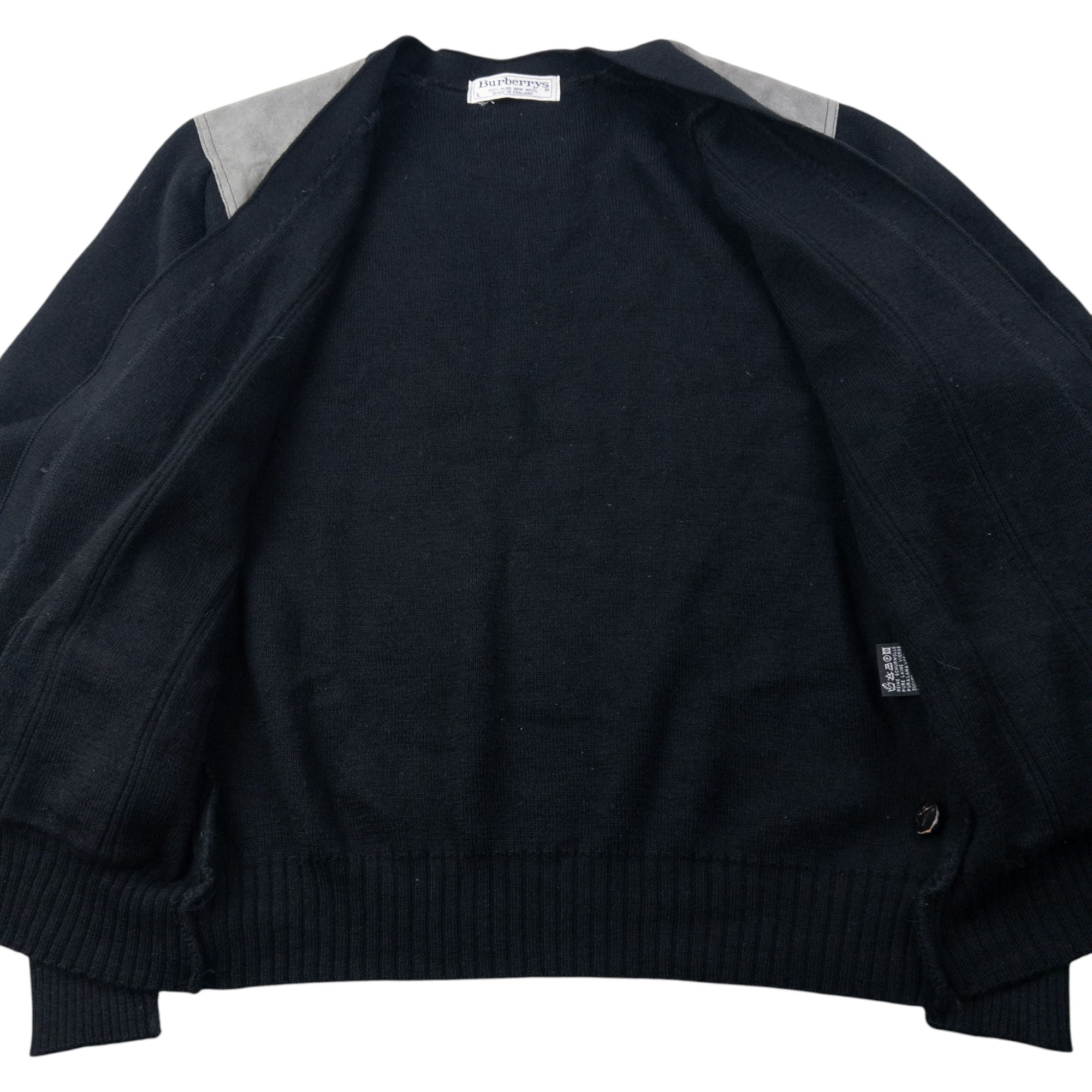 Vintage 80s Burberry Wool Cardigan Size S