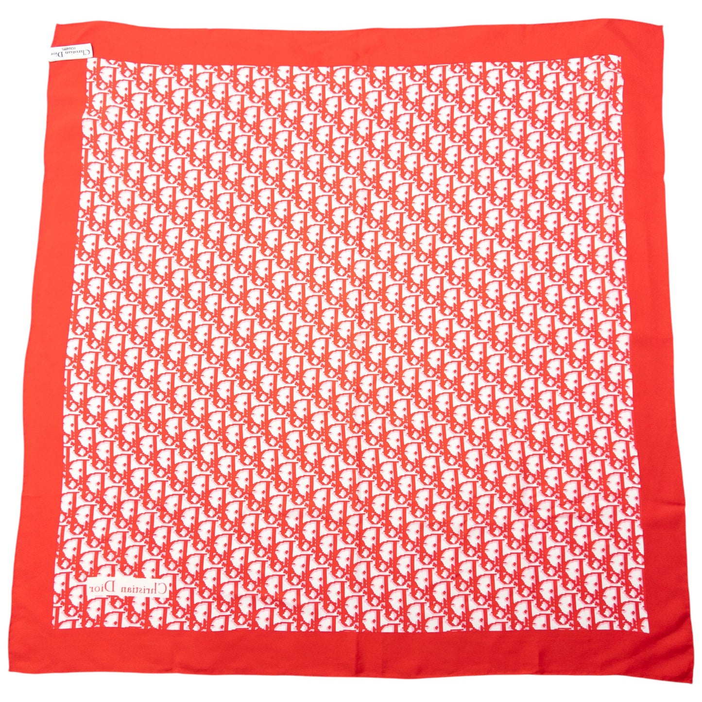Vintage 90s Dior Monogram Pixel Silk Scarf