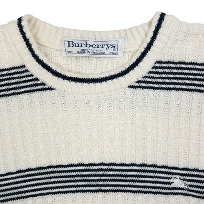 Vintage Burberry Striped Knit Jumper Size M