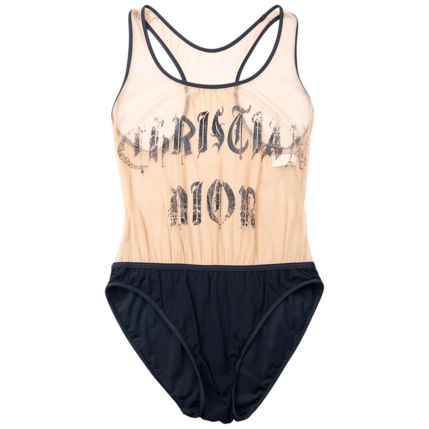 Vintage 2002 Dior John Galliano Hardcore Gothic Mesh Bodysuit Womens Size L