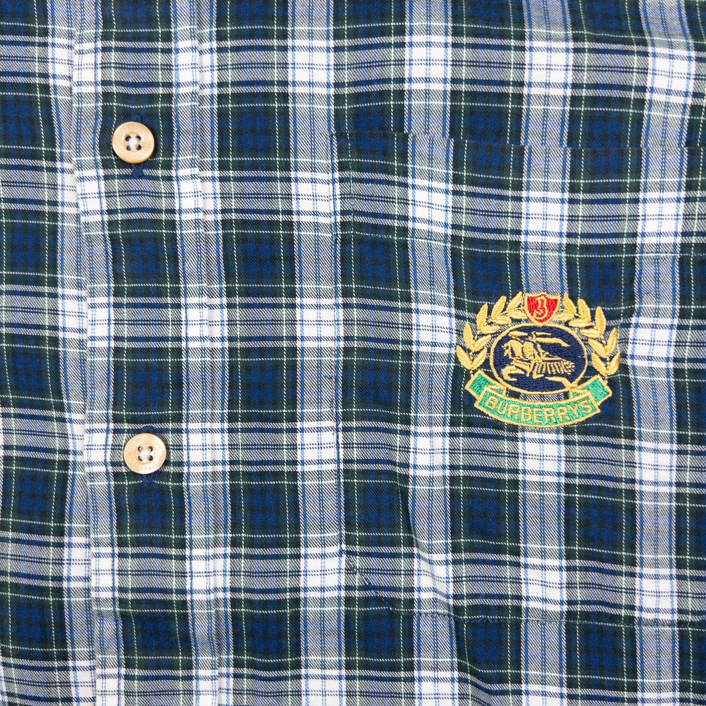 Vintage Burberry Nova Check Long Sleeve Button Up Shirt Size XL