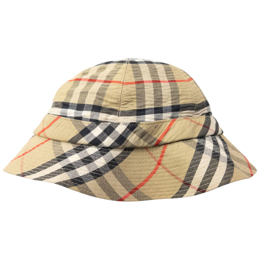 Vintage 80s Burberry Nova Check Bucket Hat Size M