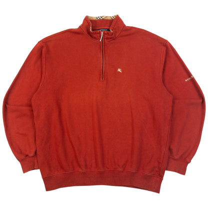 Vintage 2000s Burberry Golf Q Zip Sweatshirt Size S