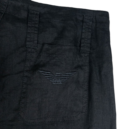 Vintage Armani Jeans Zip Detail Linen Trousers Size W31