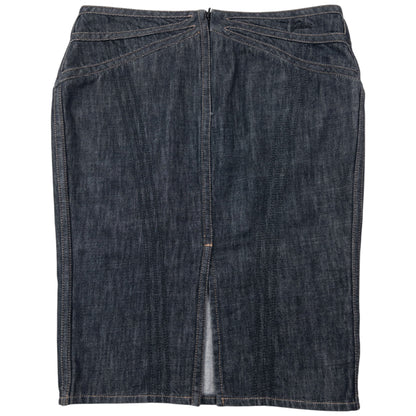 Vintage 2002 Gucci By Tom Ford Denim Skirt Womens Size W29