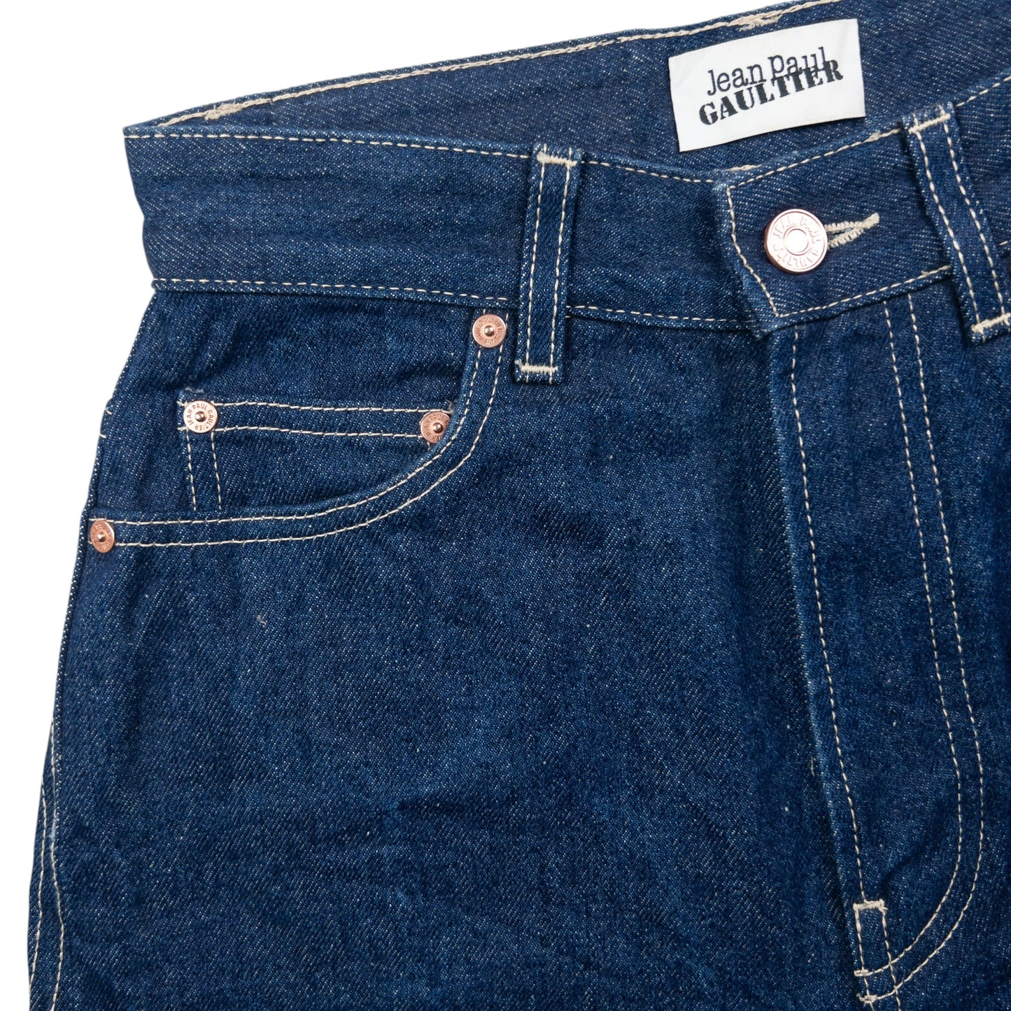 Vintage Jean Paul Gaultier Haute Jeanerie Embroidered Denim Jeans Size W25