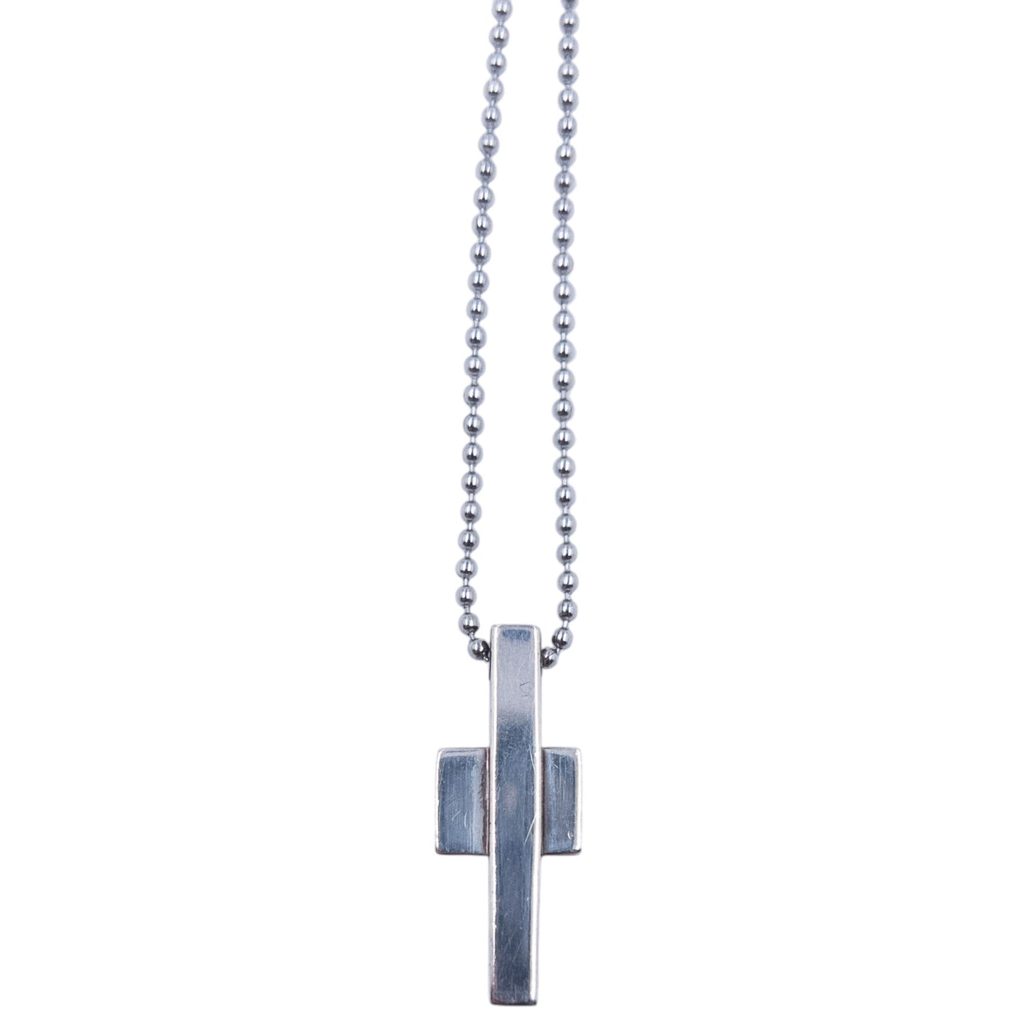 Vintage 2000s Gucci Silver Cross Pendant Necklace