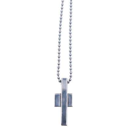 Vintage 2000s Gucci Silver Cross Pendant Necklace