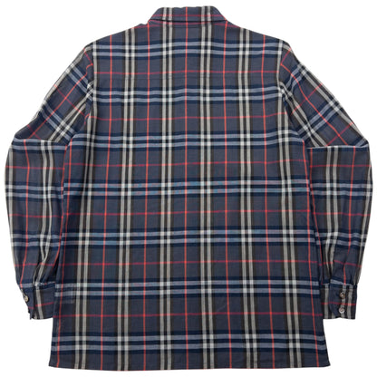 Vintage 80s Burberry Nova Check Lightweight Long Sleeve Button Up Shirt Size S