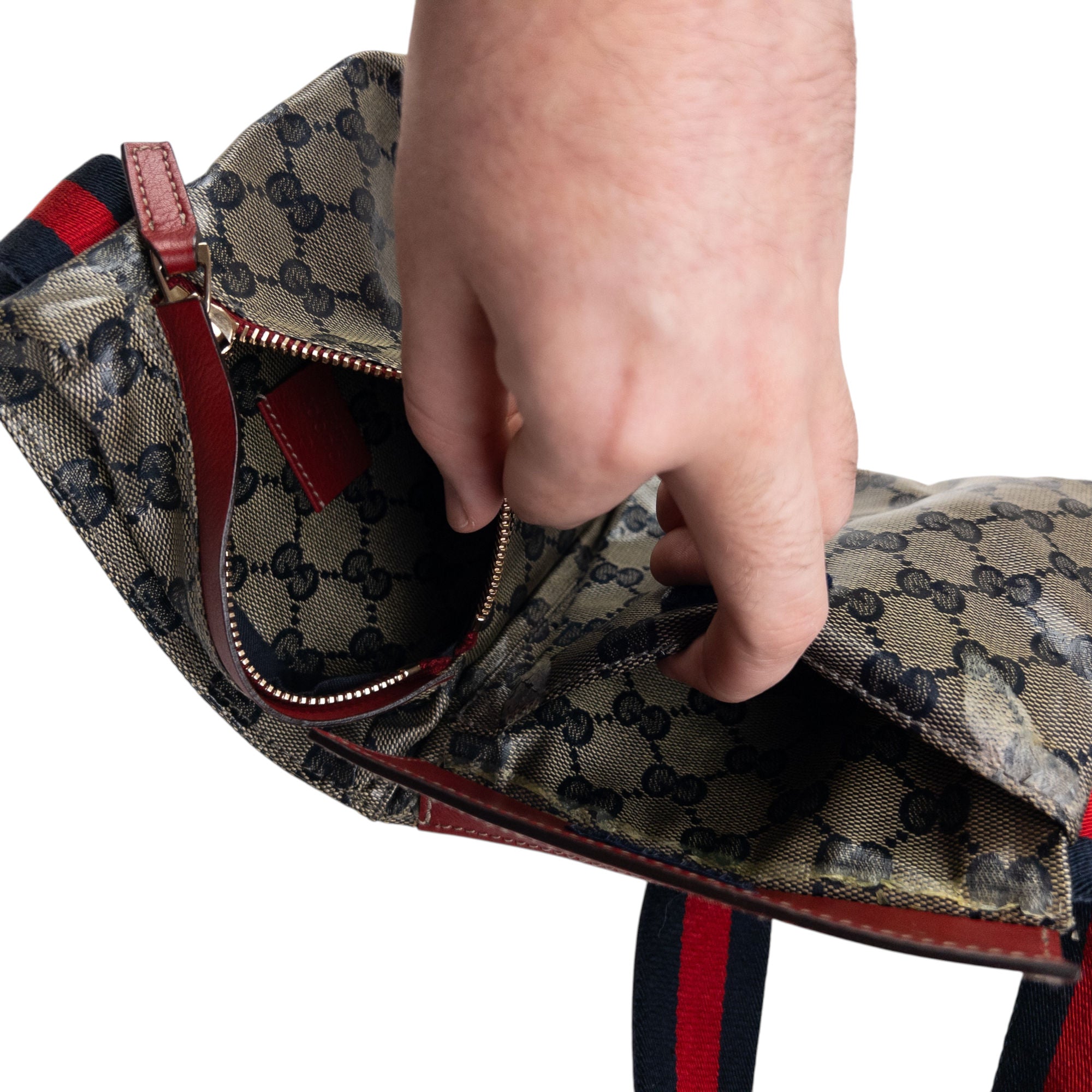 Vintage Gucci Monogram Crossbody Bag