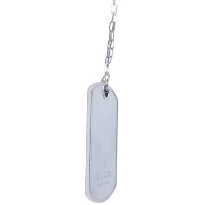 Vintage 2000s Gucci Embossed Dog Tag Necklace