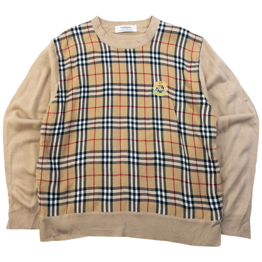 Vintage 90s Burberry Nova Check Jumper Size XS