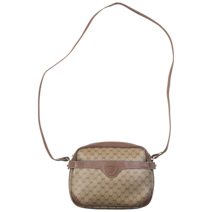 Vintage 80s Gucci Monogram Leather Crossbody Bag