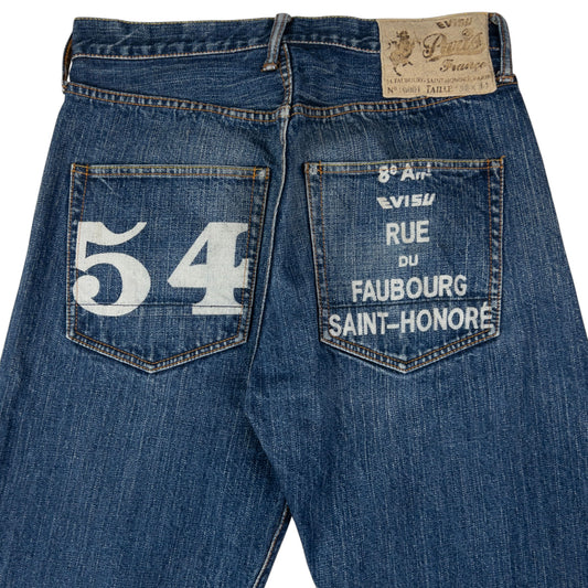 Vintage Evisu Paris 54 Japanese Denim Jeans Size W30