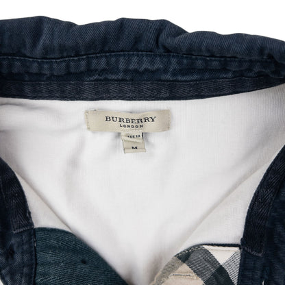 Vintage Burberry Striped Long Sleeve Rugby Polo Shirt Size S