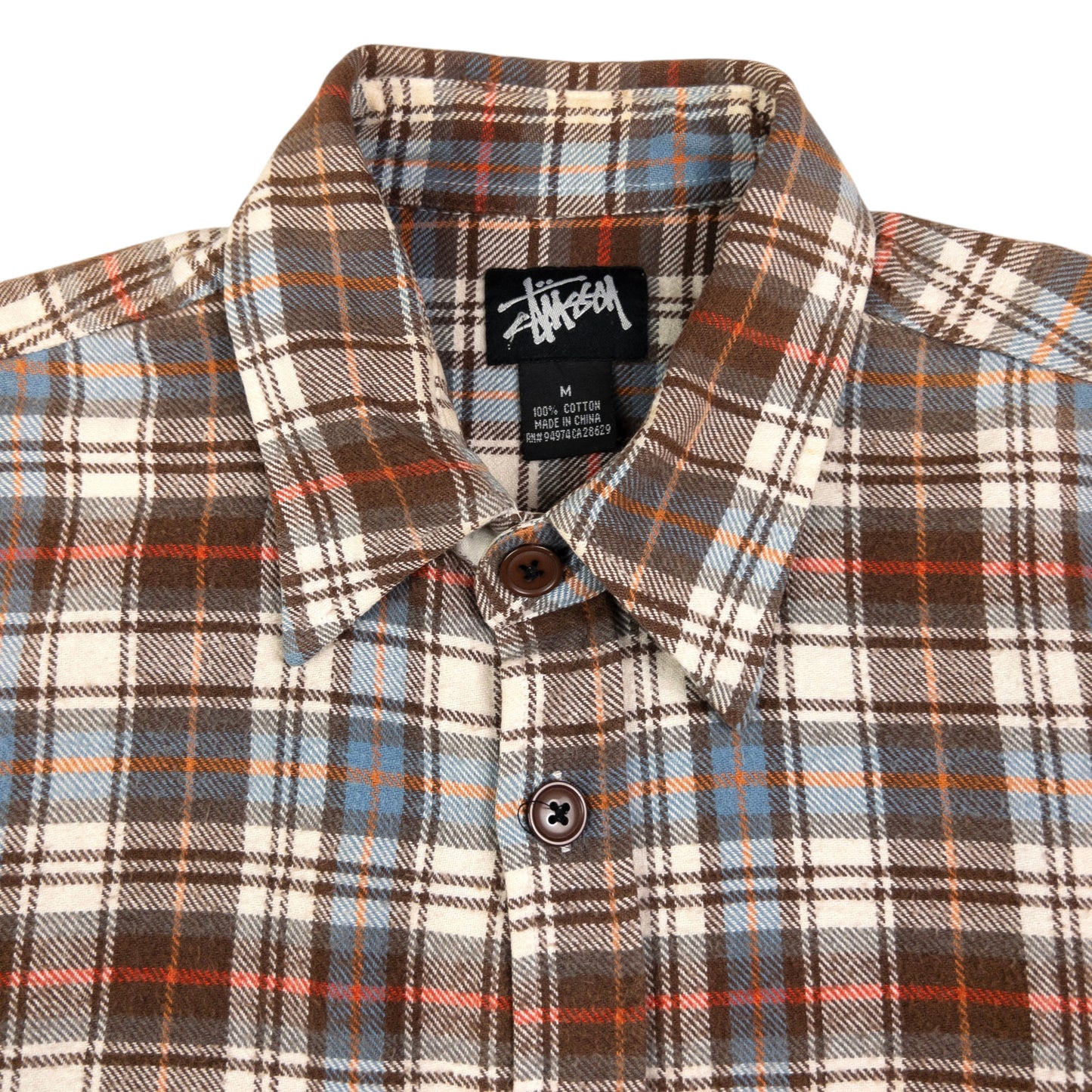 Vintage Stussy Checkered Long Sleeve Button Up Shirt Size M