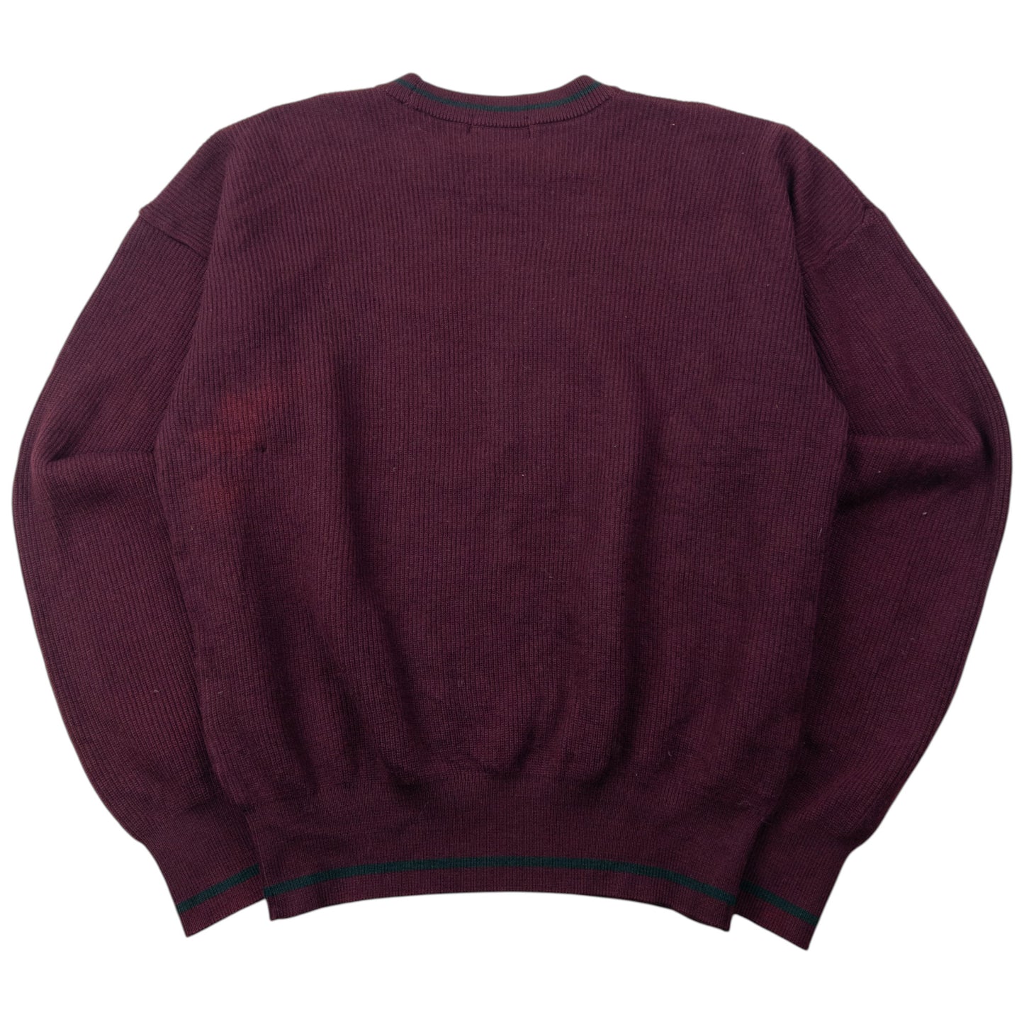 Vintage 90s Burberry Embroidered Wool Knit Jumper Size XS