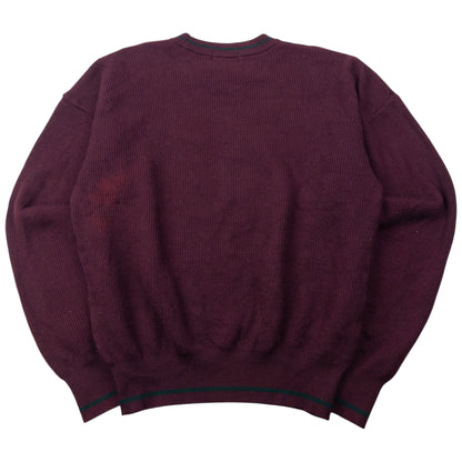 Vintage 90s Burberry Embroidered Wool Knit Jumper Size XS