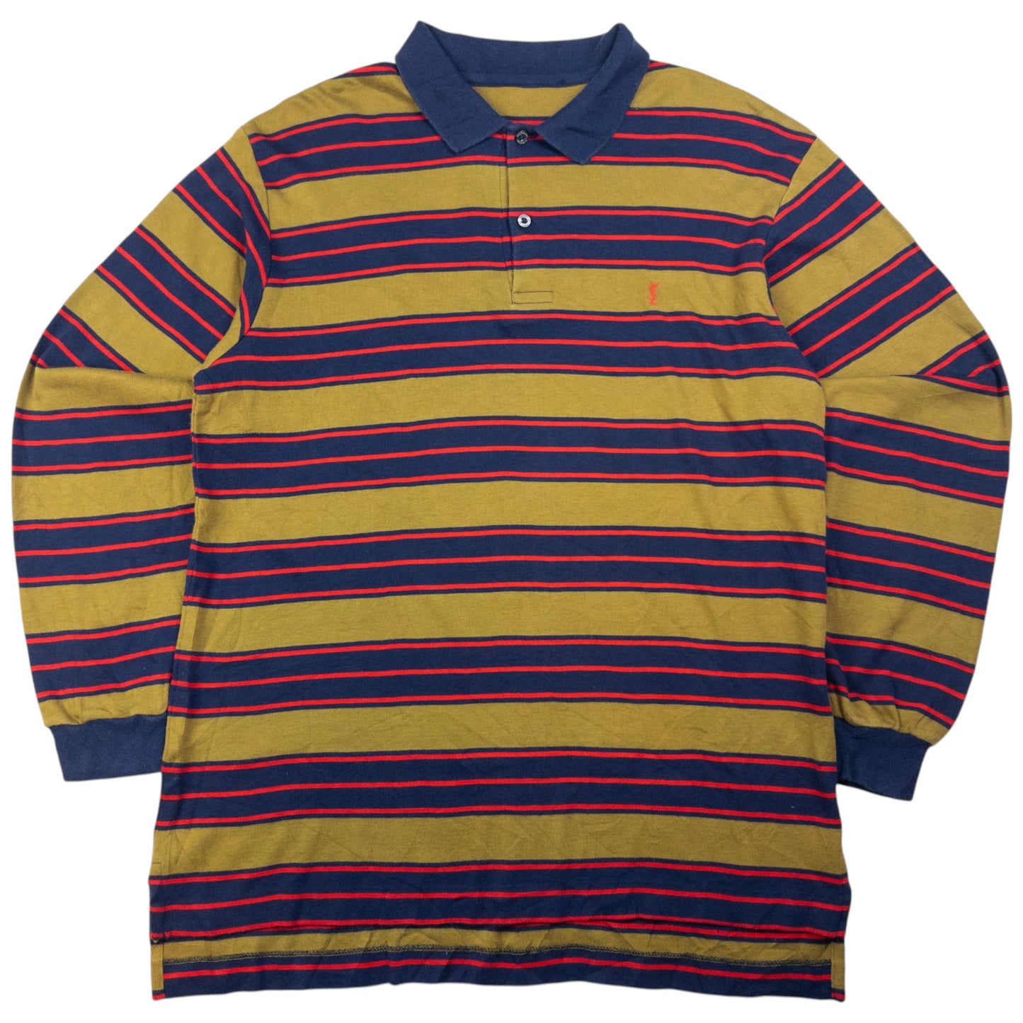 Vintage YSL Yves Saint Laurent Long Sleeve Polo Shirt Size S