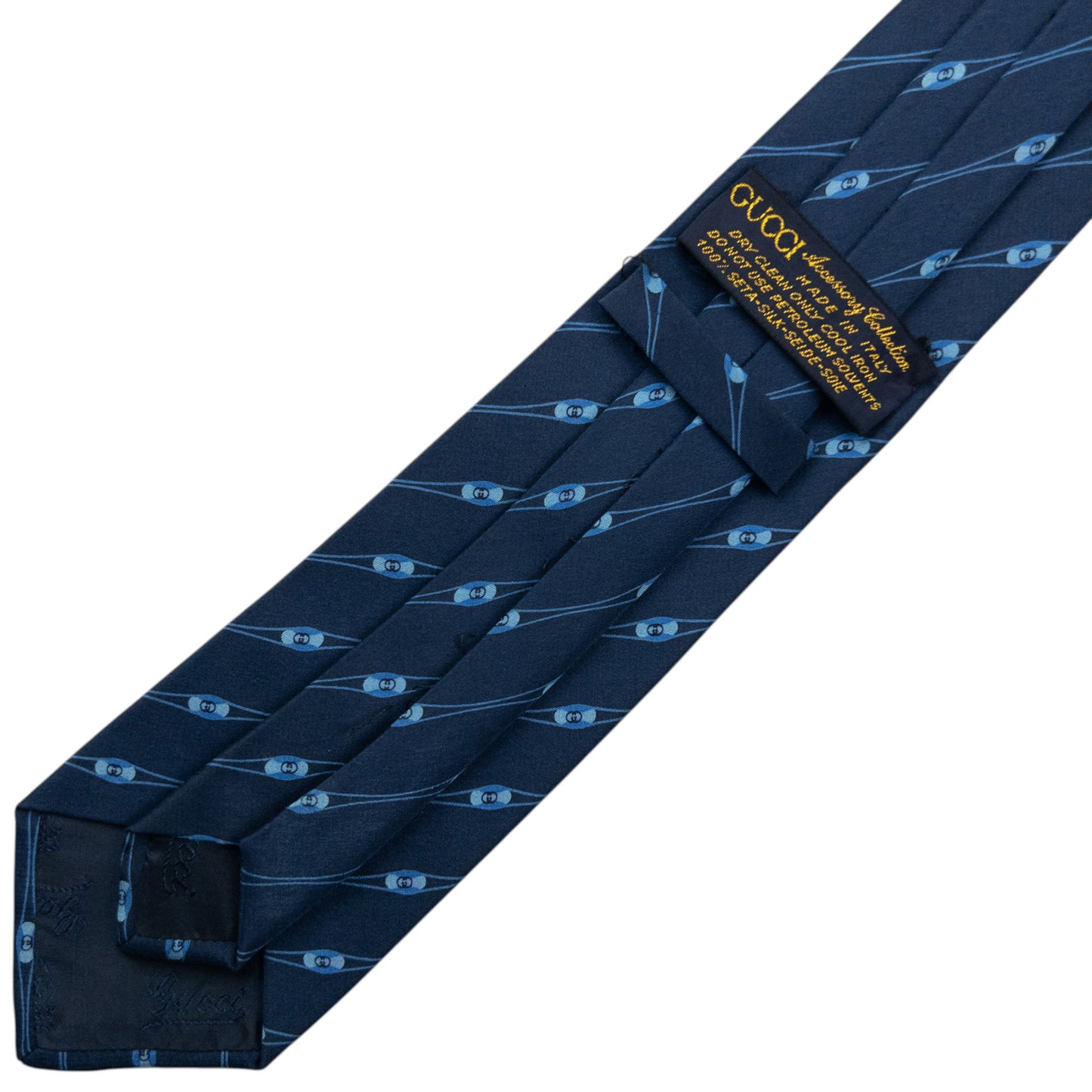 Vintage 90s Gucci Striped Monogram Silk Tie
