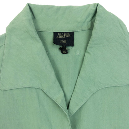 Vintage 90s Jean Paul Gaultier Femme Sleeveless Button Up Shirt Womens SizeM