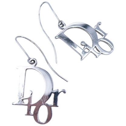 Vintage 2000s Dior By John Galliano Silver Logo Earrings