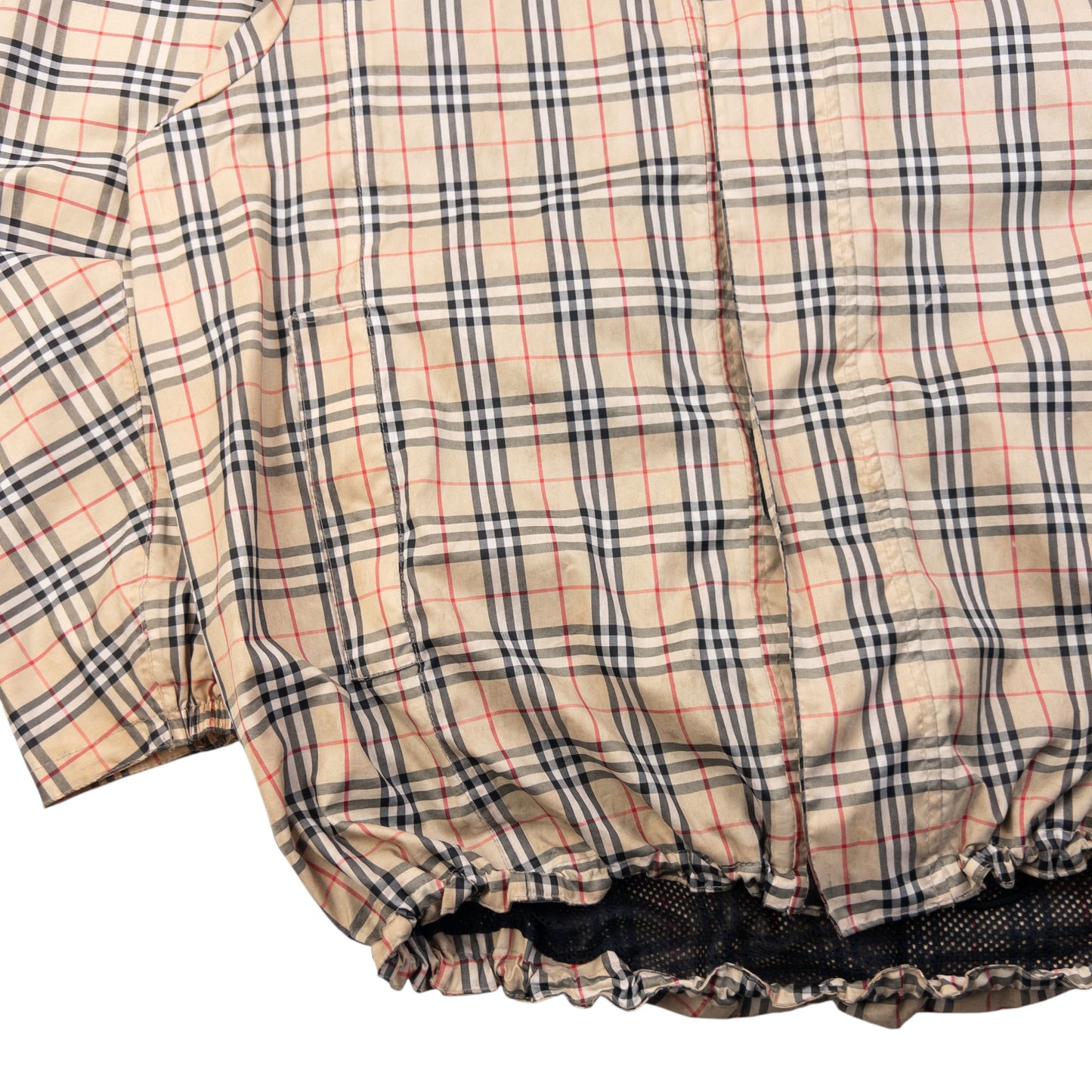 Vintage 90s Burberry Golf Nova Check Packable Jacket Size XL